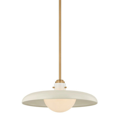 Gustavo 1 Light Pendant 8.75 Inch Tall and 20 Inch Wide by Troy - F2620-PBR/OW