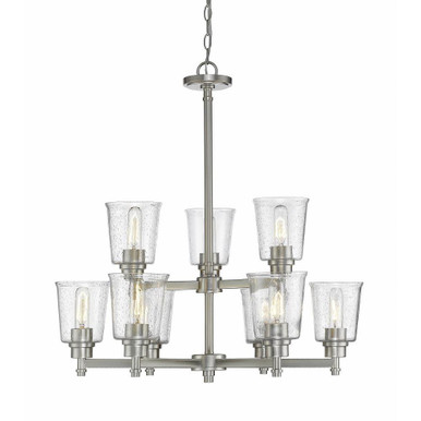 Bohin 9 Light Chandelier 28 Inches Wide by 29 Inches High by Z-Lite - 464-9BNN