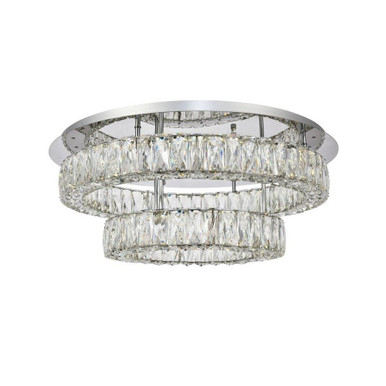 Monroe 0.23W 1 LED 25.6 Inch Wide 2 Tier Flush Mount by Elegant - 3503f26l2c