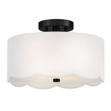 Bliss 20W 2 LED Semi Flush Mount 9.25 Inch Tall and 14 Inch Wide by Lark - 84381