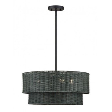 Weavington 4 Light Pendant 18 Inch Tall and 21 Inch Wide by Livex - 60044