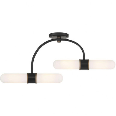 Capsule 24W 4 LED Semi Flush Mount 34.25 Inch Wide by Crystorama - CAP-8514-MK-TG