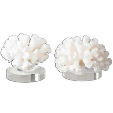 Hard Coral 7 Inch Sculpture (Set of 2) by Uttermost - 19910