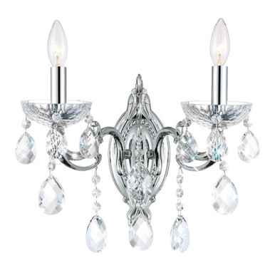 Flawless 2 Light Wall Sconce 14 Inch Wide by CWI - 2025W14C-2