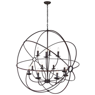 Arza 12 Light Oversized Chandelier by CWI - 5464P40DB-12