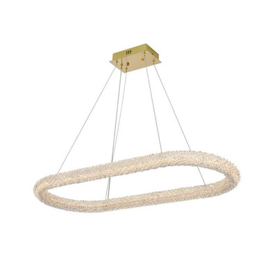 Bowen 10W 1 LED Chandelier 2.5 Inches Tall and 18 Inches Wide by Elegant  - 3800D42L1SG