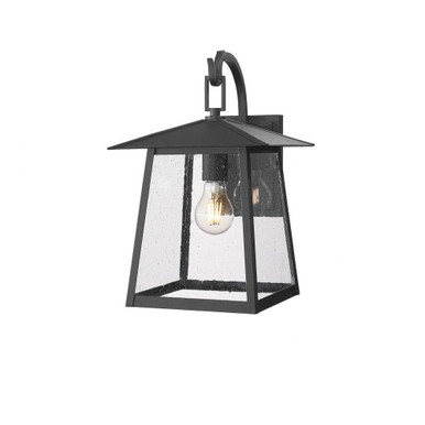 Rainer 1 Light Outdoor Wall Lantern by Z Lite - 5015S-BK