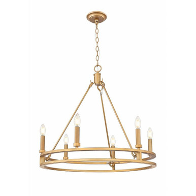 Dennison 6 Light Chandelier 25.5 Inch Tall and 27.5 Inch Wide by Z Lite - 4005-6SBR