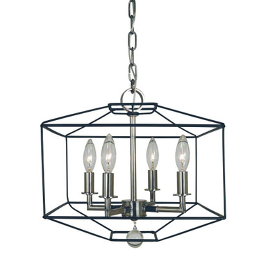 Isabella 4 Light Mini Chandelier by Framburg - 5304 PN/MBLACK