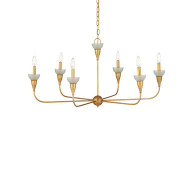 Aurelia 6 Light Chandelier 20.25 Inch X 40 Inch Wide by Currey Company - 9000-1328