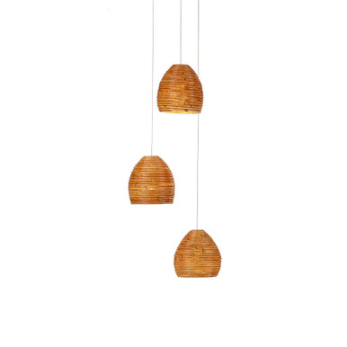 Beehive 3 Light Medium Round Pendant by Currey Company - 9000-0999