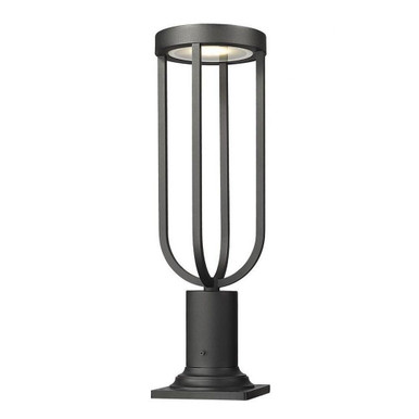 Leland 12W 1 LED Outdoor Pier Mount 22.75 x 7 Inches by Z-Lite - 5005PHM-533PM-BK-LED