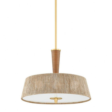 George 3 Light Pendant 17.25 Inch Tall and 22 Inch Wide by Hudson Valley - CB9522-AGB