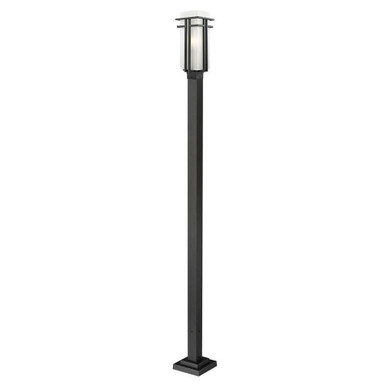 Abbey 1 Light Outdoor Post Mount Lantern 9.5 x 114.25 Inches by Z-Lite - 549PHB-536P-BK