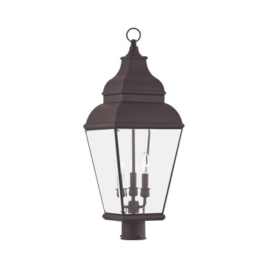Exeter 3 Light Outdoor Post Top Lantern 10 x 28.25 Inches by Livex  - 2594