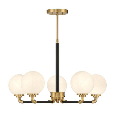 Dresden 5 Light Chandelier 17.5 Inch Tall and 27 Inch Wide by Savoy House - L1-9605-5-143