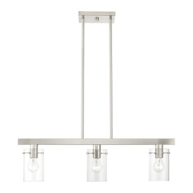 Munich 3 Light Modern Linear Chandelier by Livex - 46153