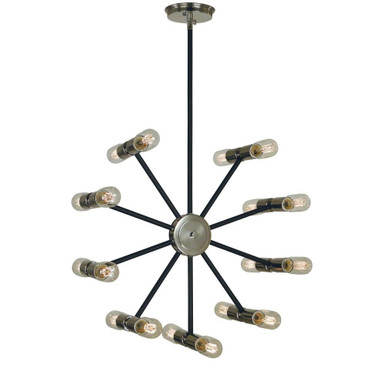 Nebula 18 Light Medium Chandelier by Framburg - 5086 PN/MBLACK