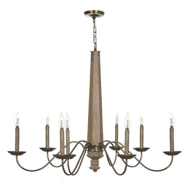 Dinner at 8 Light Chandelier 42 Inch Tall and 48 Inch Wide By Varaluz - 545C08BRZ