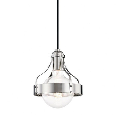 Violet 1 Light Pendant 8.75 Inches Tall and 7.5 Inches Wide by Mitzi - H271701-PN