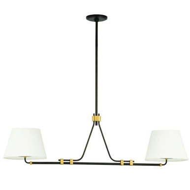 Crown Heights 2 Light Linear Pendant 16.25 Inch Tall by Hudson Valley - 1062-AGB/DB