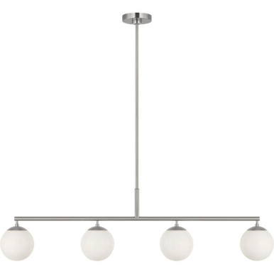 Nube 4 Light Linear Chandelier 12.63 Inch Tall X 48 Inch Wide by Generation - GLC1814