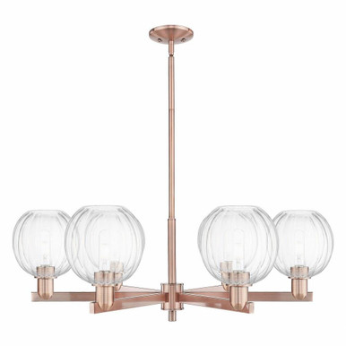 Preston 6 Light Stem Chandelier 12 Inch and 23.88 Inch Wide by Innovations - 716-6CR-G458-7