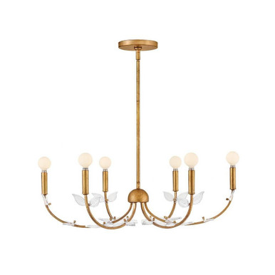Aliso 30W 6 LED Medium Chandelier 8.5 Inch Tall and 30 Inch Wide by Hinkley - 48286DA