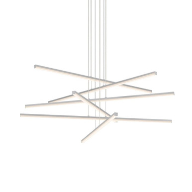 Stix 504W 6 LED 6 Arm Chandelier 6 Inch H and 40 Inch W by Sonneman - 2766-J20