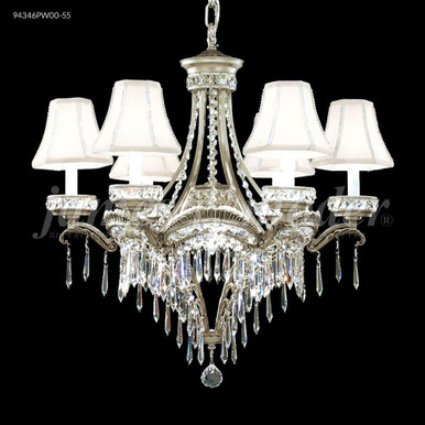 Dynasty Cast Brass 7 Light Medium Chandelier by James Moder 94346PW-55 - 94346PW-55