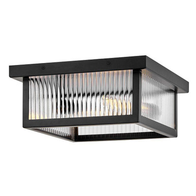 Torrent 10W 2 LED Outdoor Flush Mount 6 Inch Tall X 14 Inch Wide by Hinkley - 10603BK
