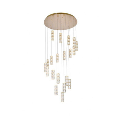 Polaris 20 LED Light Oversized Round Chandelier by Elegant - 3500D38