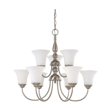 Dupont Nine Light Chandelier 27 x 23.75 Inches by Nuvo - 60/1823