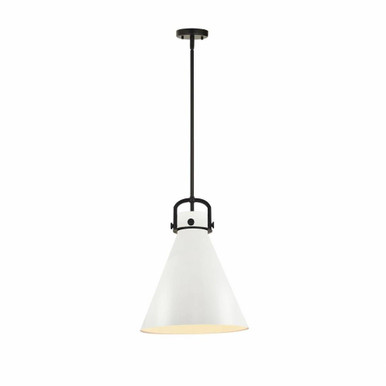 Newton Cone 1 Light Medium Stem Pendant 14 Inch Wide by Innovations - 410-1SL-M411-14