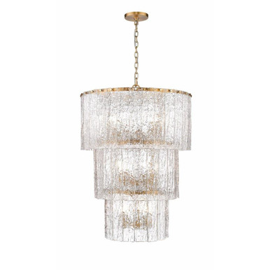 Glacier 12 Light Chandelier 38 Inch Tall and 27.5 Inch Wide by Z-Lite - 1943-36