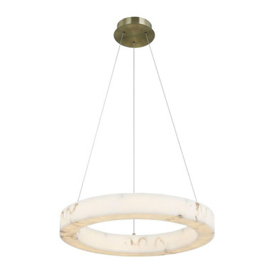 LumenAria Medley 40W 1 LED Ring Pendant 24 Inch Wide by Justice Design - FAL-8222-BRSS