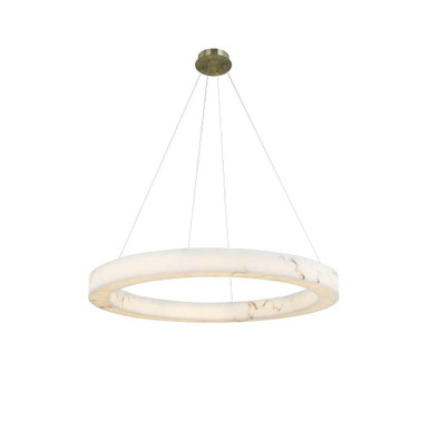 LumenAria Medley 60W 1 LED Ring Pendant 42 Inch Wide by Justice Design - FAL-8226-BRSS