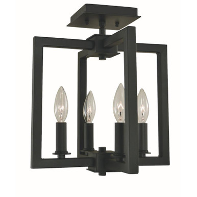 Andrew 4 Light Mini Chandelier by Framburg - L1184 MBLACK