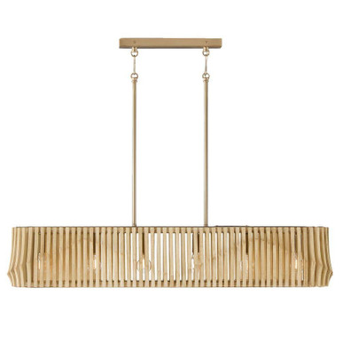 Archer 6 Light Linear Chandelier 7.5 Inch Tall and 41 Inch Wide by Capital - 844661BWB