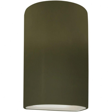 Ambiance 12W 1 LED Small Cylinder Closed Top Wall Sconce by Justice Design - CER-5940-LED1-1000