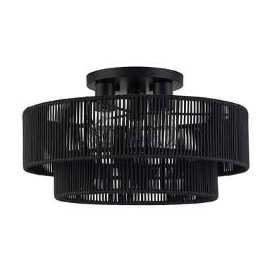 Acordia 3 Light Large Semi Flush Mount 10 Inch Tall X 18 Inch Wide by Livex - 49134