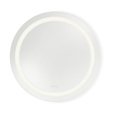 Mera 38W 1 LED Round Frameless Anti Fog Mirror 36 Inch Tall by Generation - MRIL1421