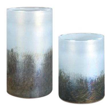 Midnight Vase (Set of 2) 9.75 Inch Tall and 5.5 Inch Wide by uttermost - 18253
