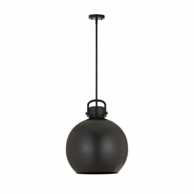 Newton Sphere 1 Light Metal Medium Stem Pendant 16 Inch Wide by Innovations - 410-1SL-M410-16
