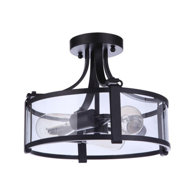Elliot 3 Light Semi Flush Mount 10.5 Inch Tall X 13 Inch Wide by Craftmade - 55353