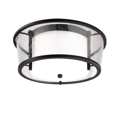 Bennington 2 Light 15 Inch Wide Flush Mount by Troy - C1350-TBK