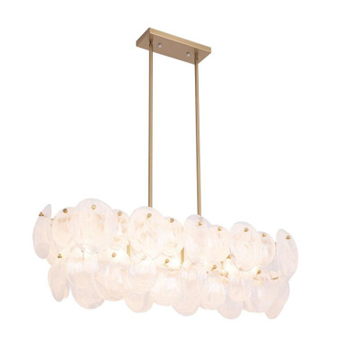 Lily 7 Light Island 13.15 Inch Tall and 42 Inch Wide by Artcraft - AC12217BR