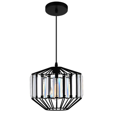 Alethia 1 Light Caged Mini Chandelier by CWI - 9942P10-1-101-A