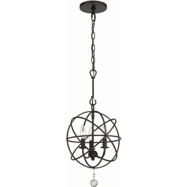 Solaris 3 Light Mini Chandelier by Crystorama - 9225