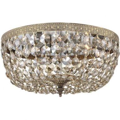 Ceiling Mount 3 Light 14 Inch Wide Flush Mount by Crystorama - 714